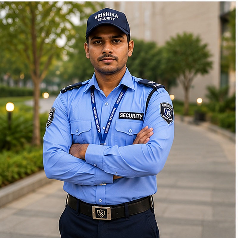 Vrishika security guard in uniform